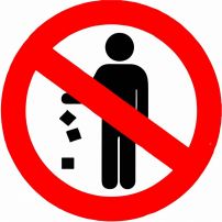 Наклейка информационная "Не мусорить" маленькая