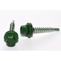 Кровельный саморез  для деревянного профиля оцинкованный RAL 6020