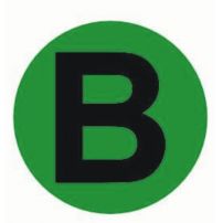 Наклейка "B" d = 20 мм EKF PROxima