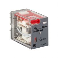 Реле промежуточное с кнопкой и механической индикацией RPAt 22/4 5A 230В AC EKF AVERES