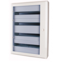 Щит встраиваемый BF-UT-2/48-C, 2х24M (48M), с N/PE 2x 2x25+43x16mm2, металлическая прозрачная дверь, 470x588x140 (420x496x127) мм,IP30