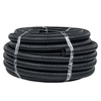 Труба гибкая гофрированная ПНД d50мм, тяжёлая с протяжкой, 20м, EKF PROxima