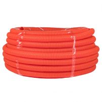 Труба гибкая гофрированная ПНД d50мм, тяжёлая с протяжкой, 15м, EKF PROxima