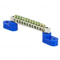 Шина "0" N (6x9мм) 12 отверстий цинк 2 угловых изолятора EKF PROxima