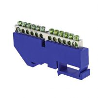 Шина "0" N (6x9мм) 12 отверстий цинк изолятор на DIN-рейку EKF PROxima