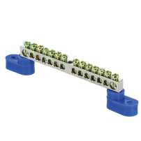 Шина "0" N (6x9мм) 14 отверстий цинк 2 угловых изолятора EKF PROxima