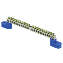 Шина "0" N (6x9мм) 20 отверстий цинк 2 угловых изолятора EKF PROxima