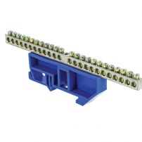 Шина "0" N (6x9мм) 24 отверстий цинк изолятор на DIN-рейку EKF PROxima