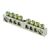 Шина PEN "ноль-земля" (6x9мм) 8 отверстий цинк крепеж по центру EKF PROxima