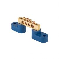 Шина "0" N (8х12мм) 4 отверстия латунь 2 угловых изолятора EKF PROxima