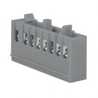 Шина "фаза" L (6х9мм) 8 отверстий, латунь, изолированный корпус на DIN-рейку EKF PROxima