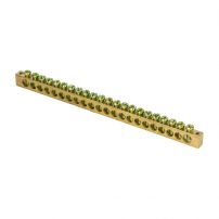 Шина PEN "ноль-земля" (6х9мм) 22 отверстия, латунь EKF PROxima