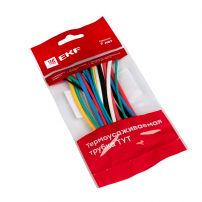 Набор термоусаживаемых трубок ТУТ нг: 6 цветов по 5шт, разного диаметра 100мм EKF PROxima