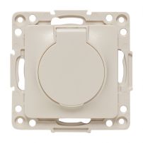 Механизм Розетки Стокгольм 1-местной 16А  с заземлением, с крышкой и защитной шторкой IP44 EKF PROxima