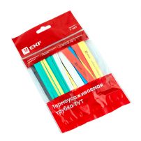 Термоусаживаемая трубка ТУТ нг 12/6 набор: 7 цветов по 3шт. 100мм. EKF PROxima