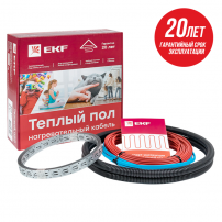 Теплый пол (нагревательный кабель) 300Вт 21 м 2,0 м2 EKF