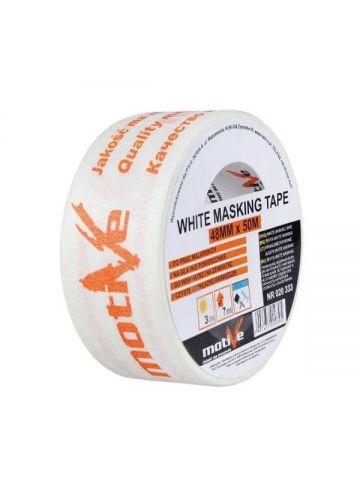 Лента WHITE MASKING TAPE клейкая, белая