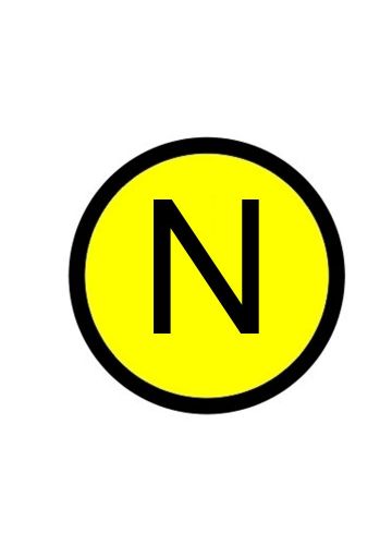 Наклейка "N", d = 20 мм EKF PROxima