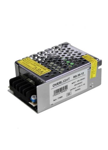 Блок питания RS-36-12 (12V, 36W, 3A, IP20), арт. 71694 Overlight