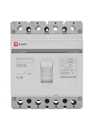 Выключатель автоматический ВА-99 250/250А 4Р EKF PROxima