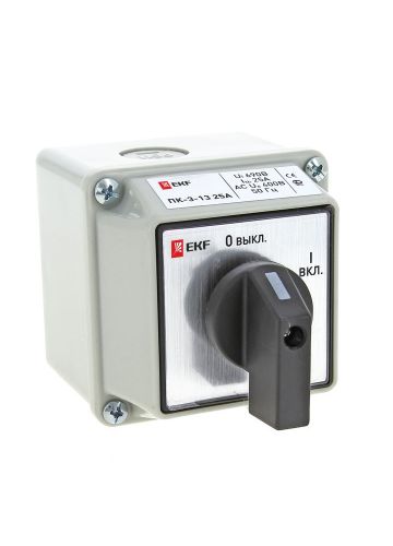 Переключатель кулачковый ПК-3-13 40А 3P "ВКЛ-ВЫКЛ" IP54  EKF PROxima