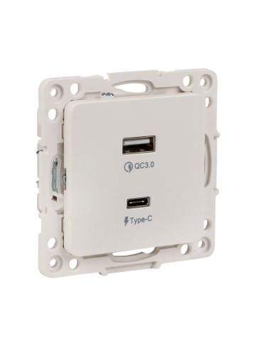 Механизм розетки Стокгольм с 2USB type-A + type-C EKF PROxima