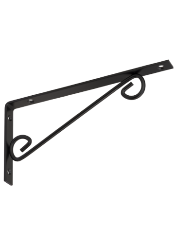 Кронштейн WOP 250 С 250*125 мм декоративный прямой (527001) черный