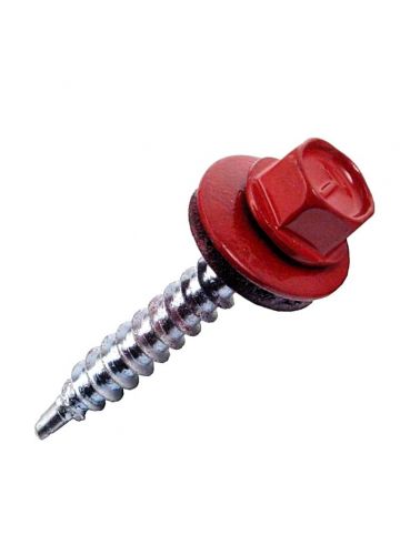 Кровельный саморез  для деревянного профиля оцинкованный 4,8х29 RAL 3003, 250 шт/уп. (90110480293003-250)