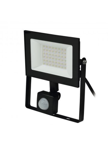 Прожектор светодиодный ULF-F62-50W/6500K SENSOR IP54 200-240В BLACK  с датчиком движения