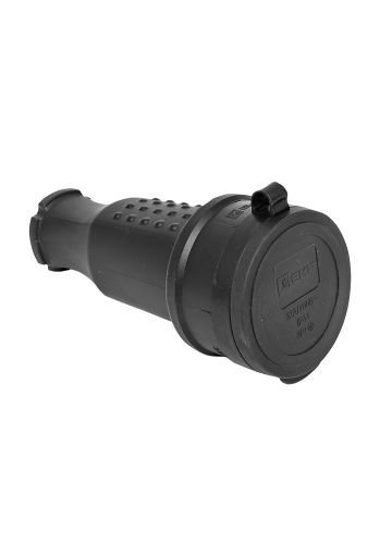 Розетка переносная с защитной крышкой, каучуковая 380В 3P+PE 32A IP44 EKF (RPS-022-32-380-44)