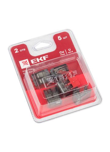 Клемма СМК 221-412 2 отверстия 0.2-4.0 мм2 блистер (5шт.) EKF PROxima (plc-smk-221-412b)