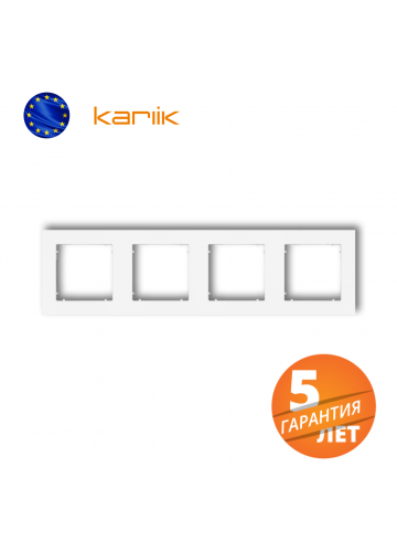 Рамка универсальная 4-постовая Karlik MINI, белый (MR-4)