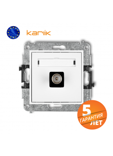 Розетка TV Karlik MINI, белый (MGTV-1)